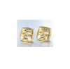 Bvlgari Gold/Blue Piramide Two Tone Topaz Earrings