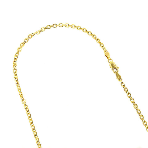 Cable Chain 14K Solid Yellow Gold 4mm Wide 18-24in.