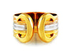 Cartier Tri-color Ladies 18k Gold Double C 976001 Ring