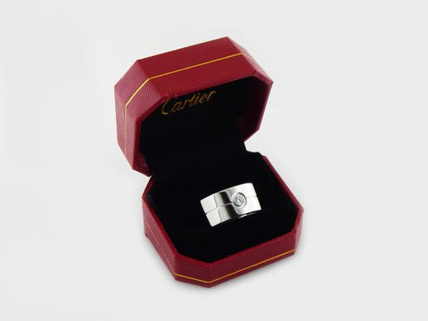 Cartier White Gold Double Love 18k Diamond Ring