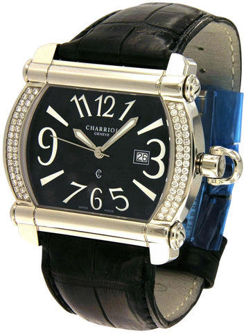 Charriol Stainless Steel & Diamonds Black Dial 35mm CCHTXLD Watch