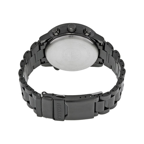 Citizen Eco-Drive Men's Chronograph Nighthawk Chandler Black Stainless  Steel Bracelet Watch 42mm - Macy's