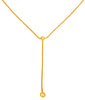 Dior Gold Christian Soumission Yellow with 2 Diamonds Necklace