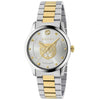 GUCCI timeless siliver dial two-tone unisex watch