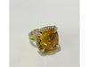 David Yurman Yellow Gold Chatelaine Ring Citrine 9mm