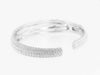 Silver Sterling Textured Hinged Bangle Cuff Bangle