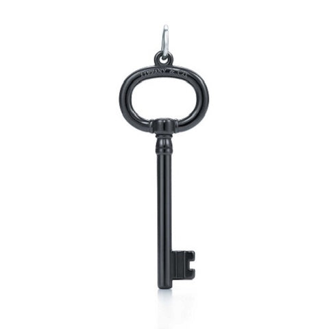 Tiffany & Co. KEYS Black Titanium Oval Key Pendant