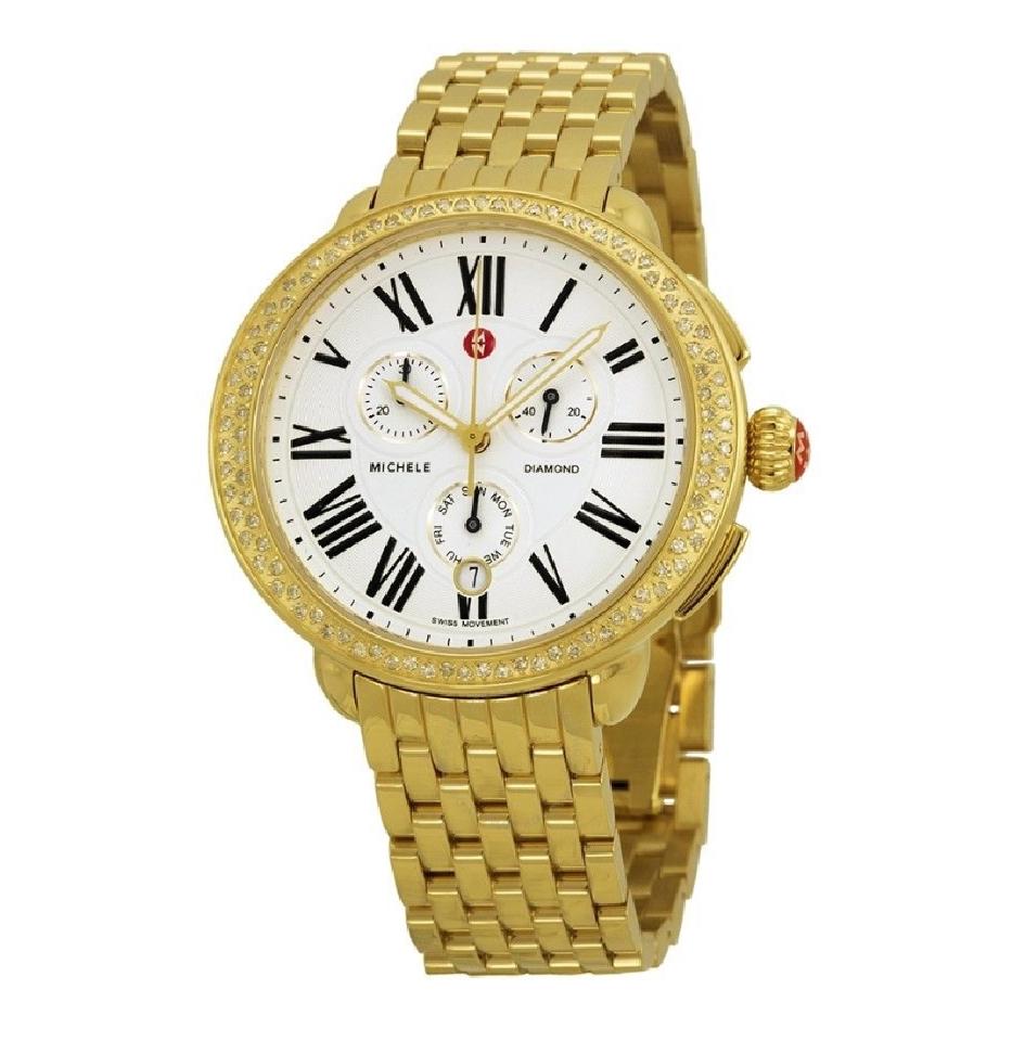 Michele Gold Serein Diamond Ladies Chronograph MWW21A000011 Watch