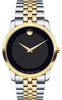 Movado Silver/Gold Museum Black Dial Two-tone Stainless Steel 0606605
