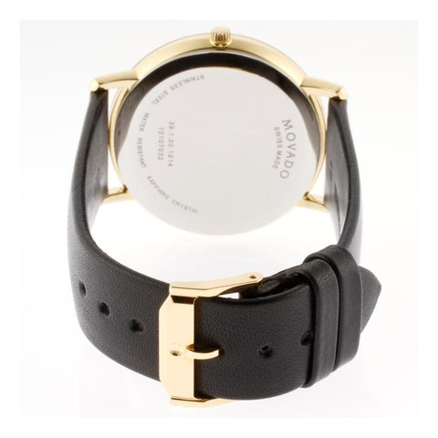 Chronograph Movado 0606695 Gold Movado Mirror Face Watch Movado