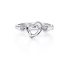 Tiffany & Co. Silver Elsa Peretti Open Heart with Diamonds Ring