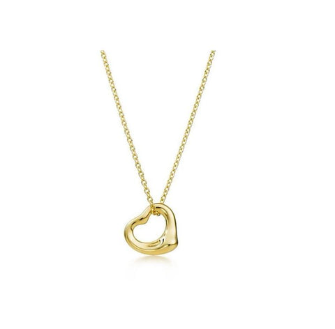 Tiffany & Co. Yellow Gold Elsa Peretti Open Heart Pendant