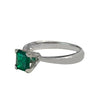Platinum Classy Columbian Emerald Ring