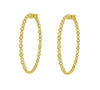 Elegant Diamond Hoop In Yellow Gold Earrings